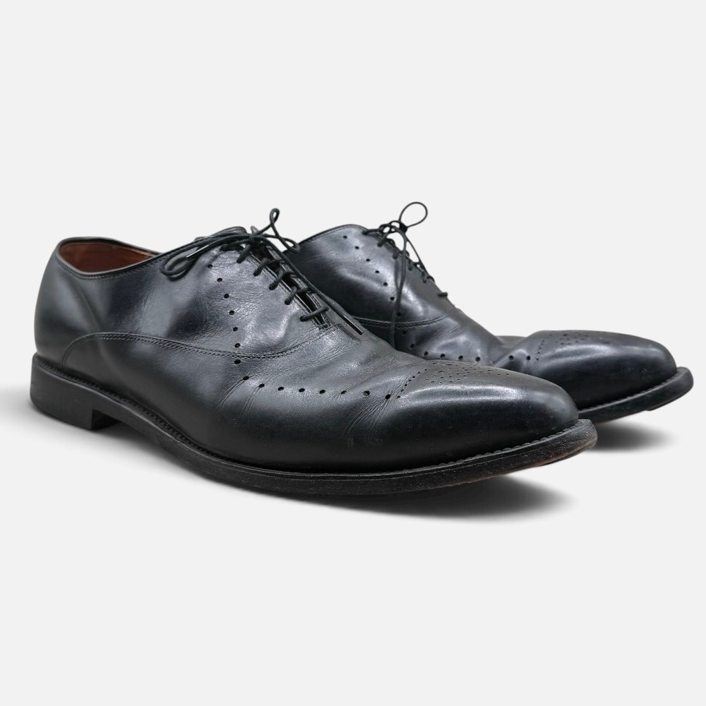 Allen Edmonds Weybridge Oxford Mens 13 D Perforated Medallion Toe Black